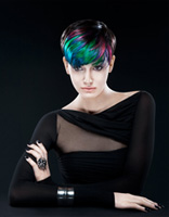 colored black hair